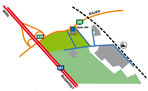 MILÜP - Mosonmagyaróvári Ipari logisztikai Üzleti Park térkép